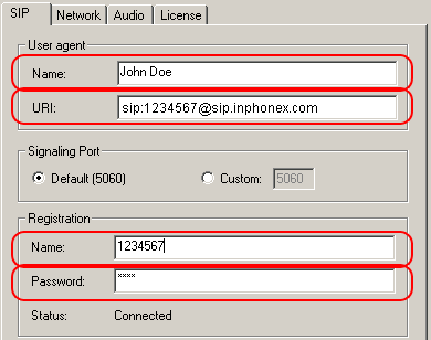 EyeP Media Softphone Configuration